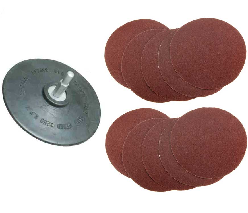 125mm RUBBER BACKING PAD + 10 SANDING DISCS for drill eBay