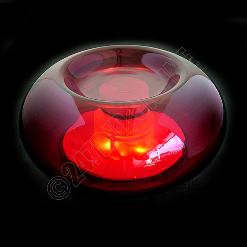 LED LIGHT UP GLASS ESSENTIAL SCENTED OIL BURNER AROMATHERAPY FRAGRANCE
