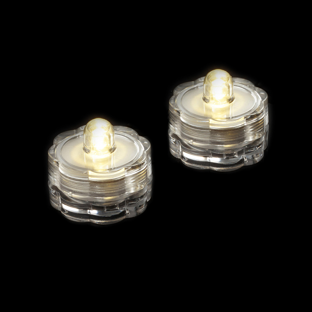 12 x WATERPROOF FLOATING FLICKERING WHITE LED MINI FAIRY TEA LIGHTS