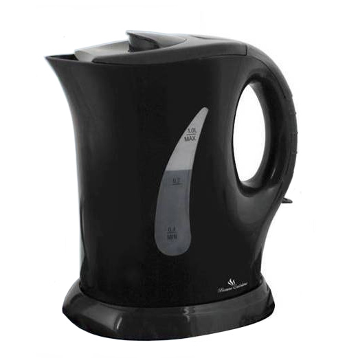 1 Litre Black Cordless Electric Mini Jug Camping Caravan Travel Kettle