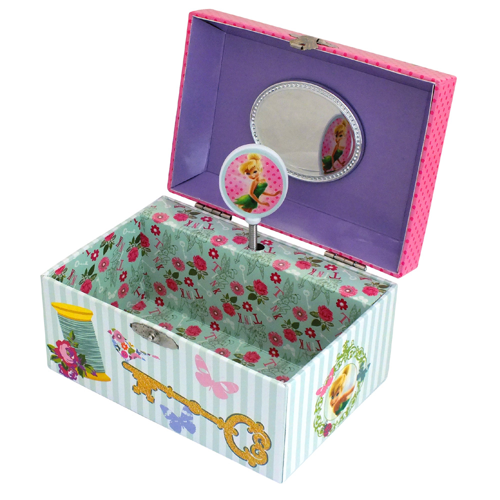 GIRLS CHILDRENS DISNEY FAIRIES TINKERBELL MUSICAL JEWELLERY TRINKET